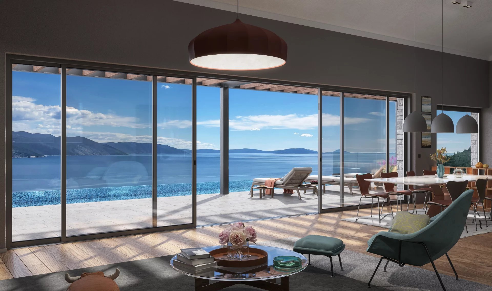 Moderne Villa mit Meerblick und Infinity-Pool – Labin