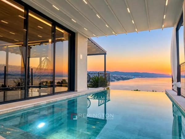 Maisonette-Wohnung mit Panoramablick aufs Meer, beheiztem Pool und separatem Gästeapartment - Opatija