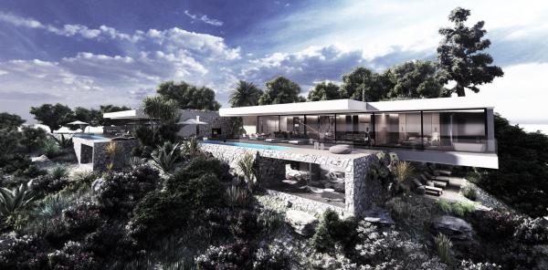 Land with unique project for five sea view villas