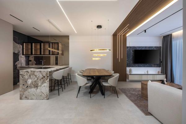 Modern apartment with three bedrooms and panoramic sea view – Opatija