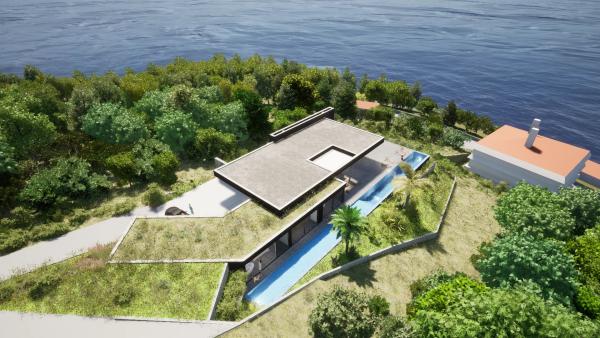 Land with beautiful sea view and building permit, close to the beach - Opatija Riviera