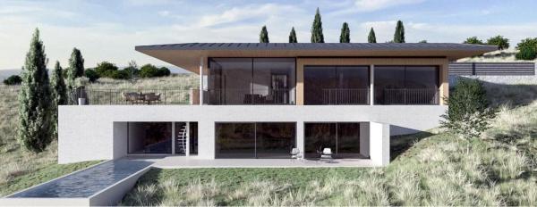 Landplot with a villa and swimming pool project in central Istria