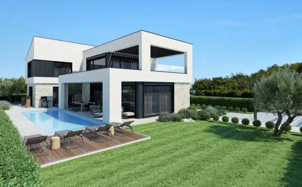 Contemporary villa with sea views, expansive terrace, and heated pool - Poreč