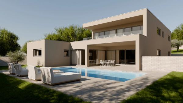 Modern duplex apartment with a beautiful sea view and a heated pool - Krk