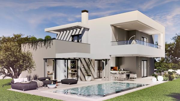 Moderna vila s bazenom i pogledom na more u mirnom okruženju – Pula