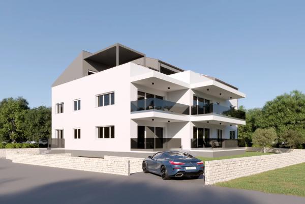 Moderan trosobni stan s terasom i garažom, 200 m od mora – Rovinj