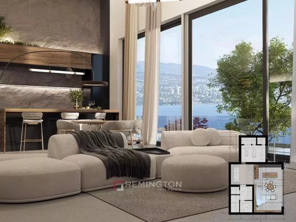 Suvremena vila na tri etaže s panoramskim pogledom na more u mirnom dijelu Opatije