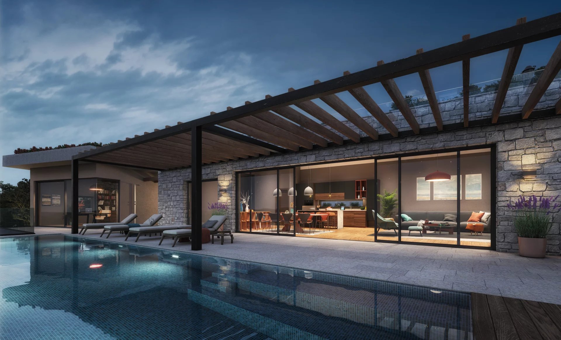 Moderna vila s pogledom na more i infinity bazenom – Labin